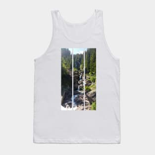 A static shot of the awesome Pissandolo waterfall in Comelico superiore. Beautiful nature in a summer sunny day, no people around. Italy (vertical) Tank Top